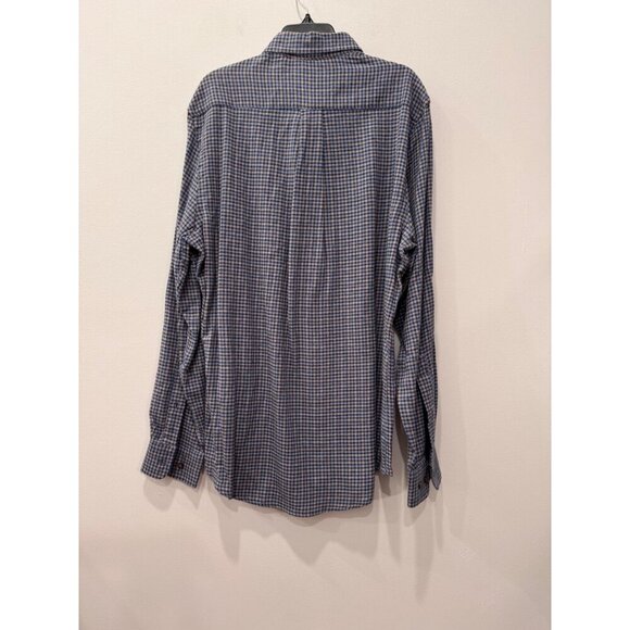 New Report Collection Men's Size M Blue Plaid Soft Touch Flannel Shirt - Picture 9 of 11